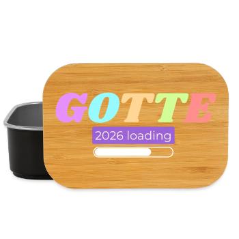 "Gotte loading" für werdende Patentanten 2026 - Lunch Box - Schwarz - Vorne