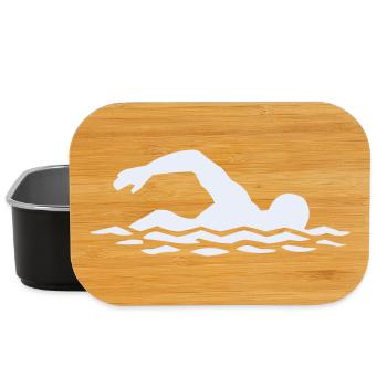 Silhouette de flotteur dans l’eau - Boîte à goûter - noir - Devant