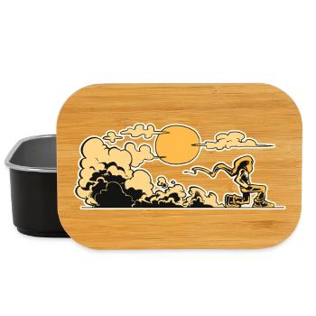 Petit bonhomme encapuchonné part à l'aventure - Boîte à goûter - noir - Devant