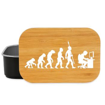 Computer PC Evolution Computer Scientist Programmer - Lunch Box - black - Front