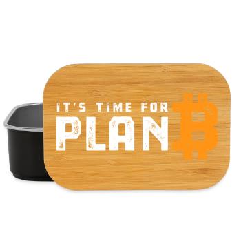Bitcoin - It's time for Plan B - Krypto Geschenk - Lunch Box - Schwarz - Vorne