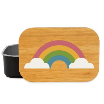 Rainbow and clouds - Lunch Box - black - Front