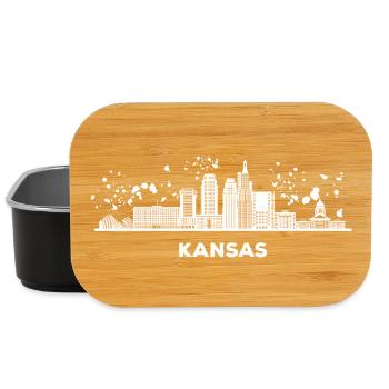 Kansans Skyline Cityscape Kansas - Lunch Box - black - Front