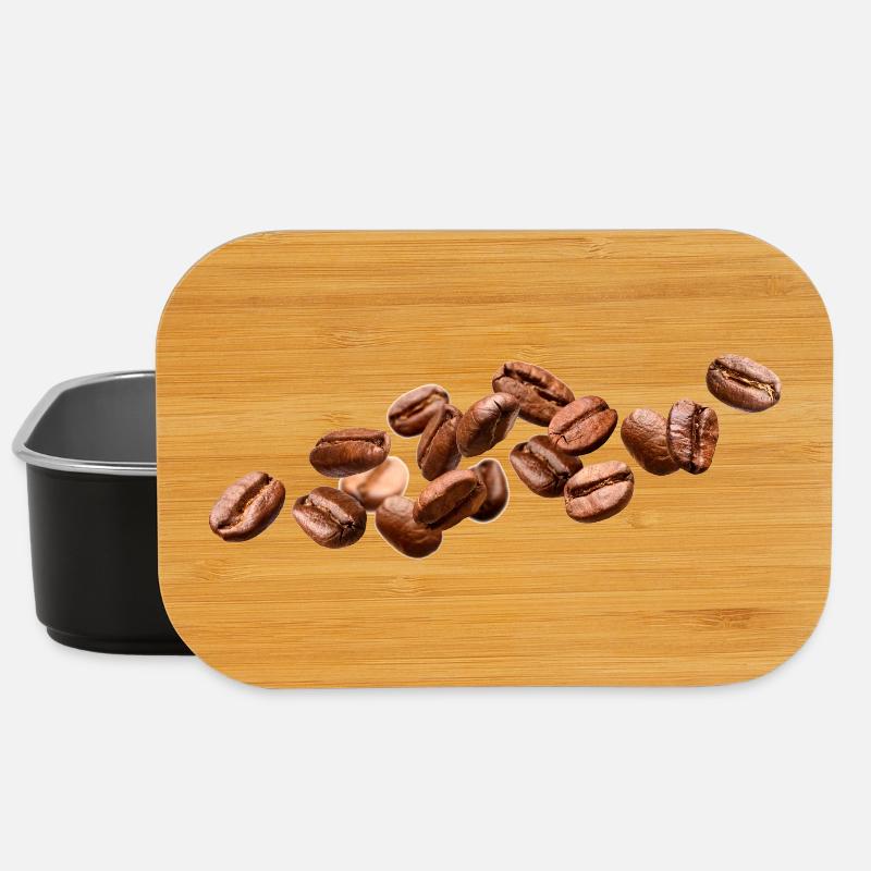 Realistische Kaffeebohnen Coffee Art - Lunch Box - Schwarz