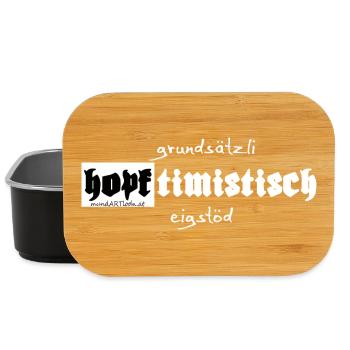 grundsätzli hopftimistisch eigstöd - optimistisch - Lunch Box - Schwarz - Vorne