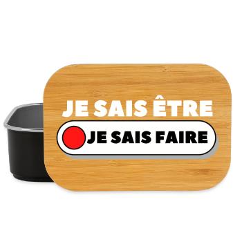 Je sais être je sais faire - Boîte à goûter - noir - Devant