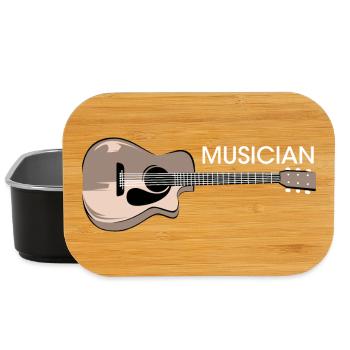 Guitar Symbol Musician Musician Music Logo Band - Lunch Box - black - Front