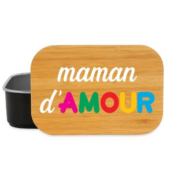 Maman d'Amour - Fête des Mères - Boîte à goûter - noir - Devant