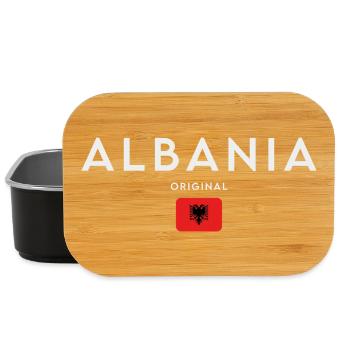 Drapeau albanais, fierté albanaise - Boîte à goûter - noir - Devant