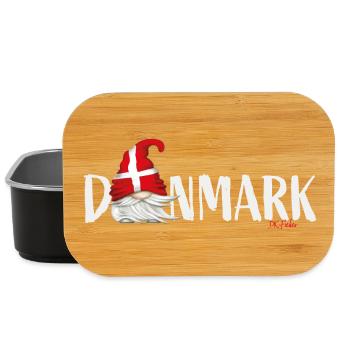Danmark Lettrage Gnome Danemark Drapeau - Boîte à goûter - noir - Devant