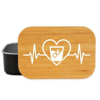 Whisky Herz Glas Eleganter Aperitif - Lunch Box - Schwarz - Vorne