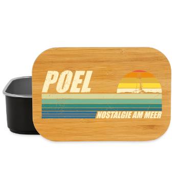 Ostsee POEL NOSTALGIE AM MEER Retro Lustig - Lunch Box - Schwarz - Vorne
