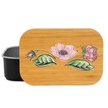 Blütenranke - Lunch Box - Schwarz - Vorne