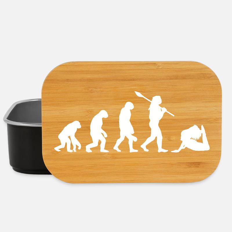 Evolution des Yoga Lustiges Namaste-Yoga-Geschenk - Lunch Box - Schwarz