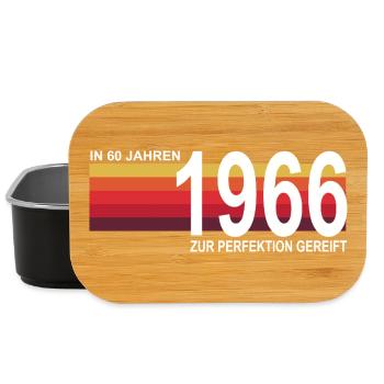 60th Birthday Retro Vintage 1966 Perfection - Lunch Box - black - Front
