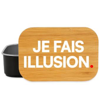 Je fais illusion. Humour minimaliste sarcastique - Boîte à goûter - noir - Devant
