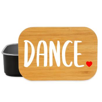Dance Heart – Minimalist Dance Lover Design - Lunch Box - black - Front