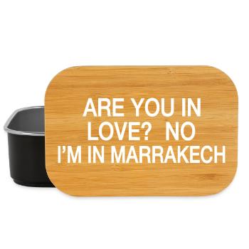 In Love No I'm In Marrakech | Humour Voyage - Boîte à goûter - noir - Devant