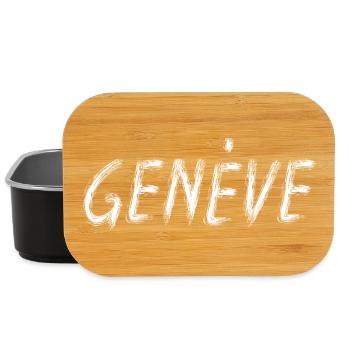 Genève Lettres Brosse Stylisées - Boîte à goûter - noir - Devant