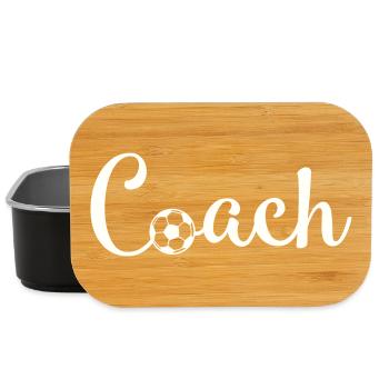 Coach Football Font Logo - Lunch Box - black - Front