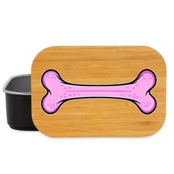 Pinkes Hundeknochen - Lunch Box - Schwarz - Vorne