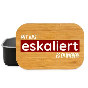 Mit uns eskaliert es eh wieder - Lunch Box - Schwarz - Vorne