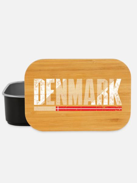 Dänemark Distressed Typografie - Lunch Box - Schwarz