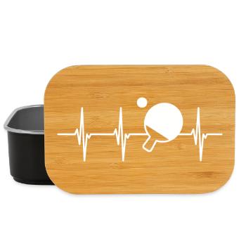 My heart beats for table tennis - Lunch Box - black - Front