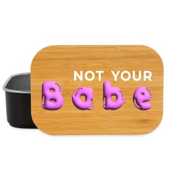 Not Your Babe. Minimal Gen Z Statement - Lunch Box - Schwarz - Vorne