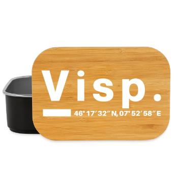 Visp Coordinates Switzerland Valais Visper Visperin - Lunch Box - black - Front