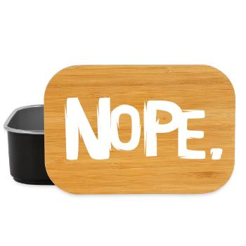 Nope Lettering - Pas d’icône de dictons drôles - Boîte à goûter - noir - Devant