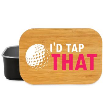 I'd Tap That Funny Golf Humor Joke Saying - Lunch Box - Schwarz - Vorne