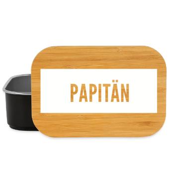 Papitän Vatertag bester Papa Anker - Lunch Box - Schwarz - Vorne