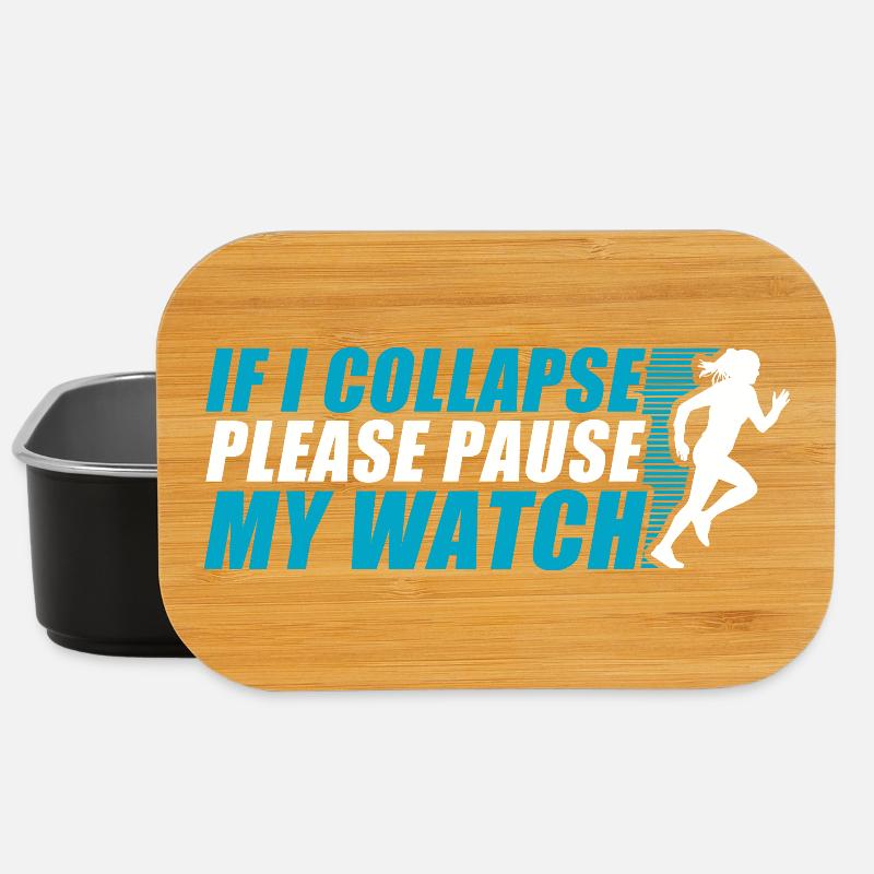 If i collapse lustiges Lauf Joggen Läufer - Lunch Box - Schwarz