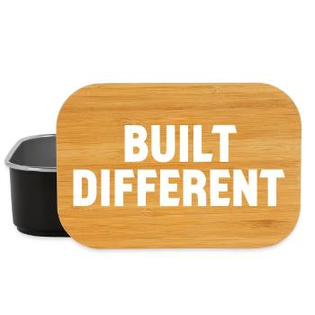 Built Different Bold Typo Logo - Lunch Box - black - Front