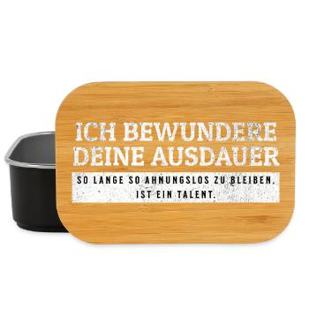 SARKASMUS - Ahnungslos zu bleiben ist ein Talent - Lunch Box - Schwarz - Vorne