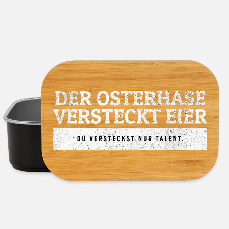 SARKASMUS - Osterhase versteckt Eier, du Talent. - Lunch Box - Schwarz
