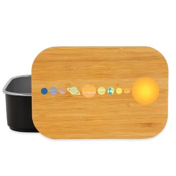 Série Planètes du Système Solaire Minimaliste - Boîte à goûter - noir - Devant