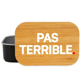 NICHT GUT. – Minimalistische Humorreaktion - Lunch Box - Schwarz - Vorne