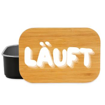 läuft - Lunch Box - Schwarz - Vorne