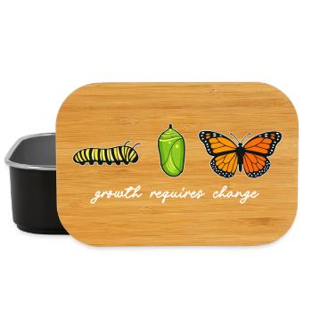 Graphique inspirant de fan papillon - Boîte à goûter - noir - Devant