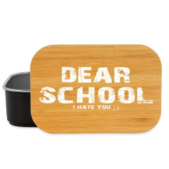 Liebe Schule, ich hasse dich, lustige, nachvollziehbare Schülerin - Lunch Box - Schwarz - Vorne