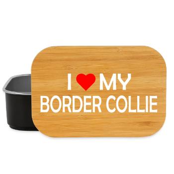 Ich liebe meinen Border Collie - Lunch Box - Schwarz - Vorne