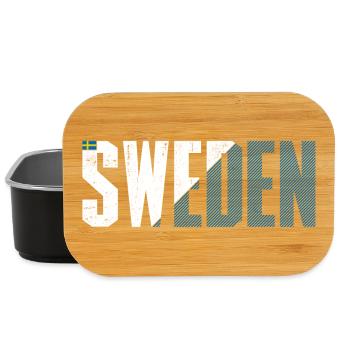 Sweden Bold Flag Typography - Lunch Box - black - Front