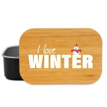 i love winter - Lunch Box - black - Front