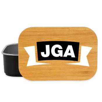 Emblème / Logo de l’enterrement de vie de garçon - Boîte à goûter - noir - Devant
