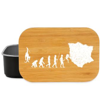 Silhouette de l’évolution à l’aventure - Boîte à goûter - noir - Devant