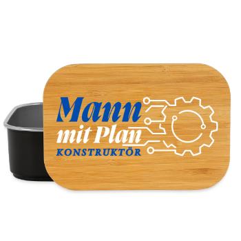 Mann mit Plan - Konstruktör, Konstrukteur - Lunch Box - Schwarz - Vorne