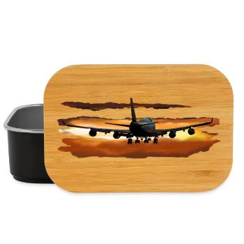 Passagierflugzeug - Lunch Box - Schwarz - Vorne