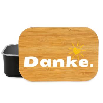 Thank you HerzSonne Typography - Lunch Box - black - Front